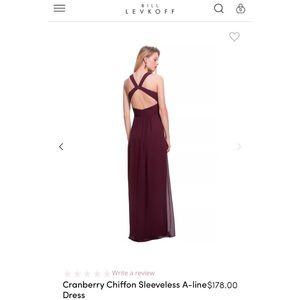 Bridesmaids Dress in Burgundy - Bill Levkoff